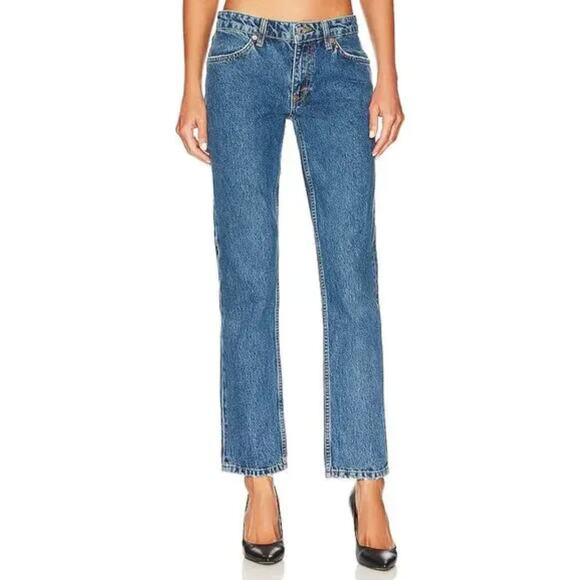 Re/Done NWT 70s Low Rise Straight Organic Cotton Jeans 30 - Picture 1 of 12
